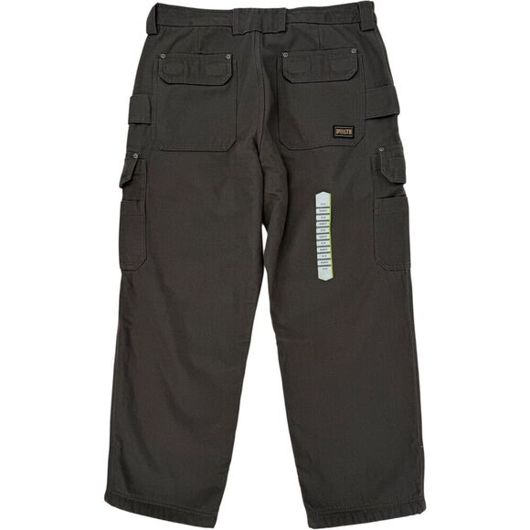 NWT Duluth Trading Co Men's Fire Hose Fleece-Lined Canvas Cargo Pants Gray 36x30 - Picture 4 of 16
